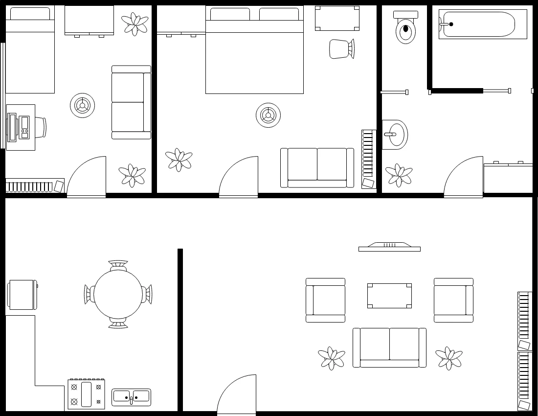2D Apartment Floor Plan